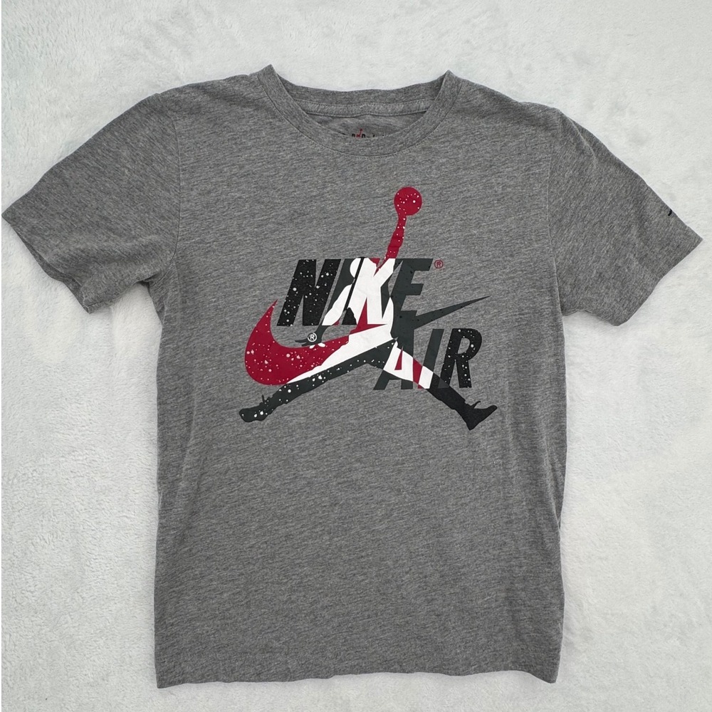 Nike Air Jordan Jumpman Graphic T-Shirt Heather Gray Youth Boys Size Medium